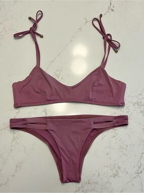 Vitamin A Bikini Set in Dusty Rose